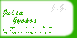 julia gyopos business card